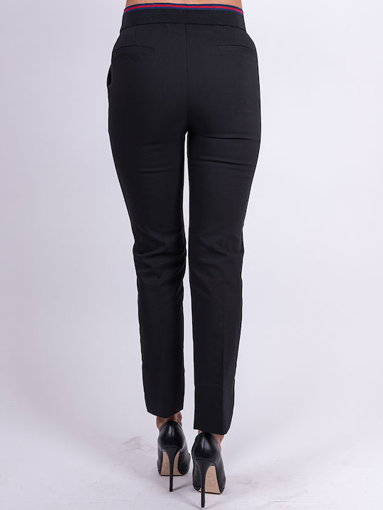 Pants Dama Tesatura Pantaloni Black