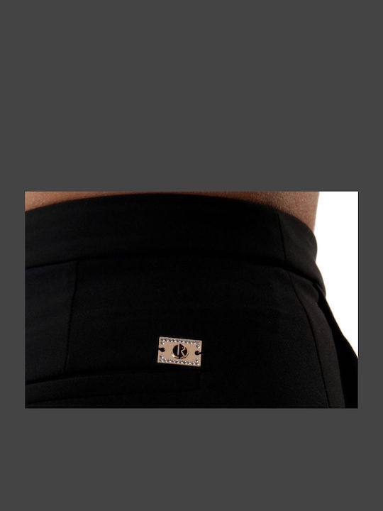 Dama Tesatura Pantaloni Evazați Black