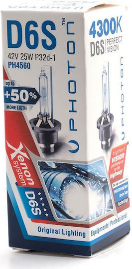 Photon Lamps Car D6S Xenon 4300K Natural White 24V 25W 1pcs