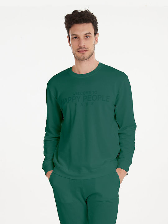 Happy People 5385HP Men's Winter Cotton Pajama Blouse Green