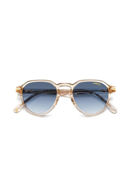 Carrera Unisex Sunglasses With Transparent Horn-Rimmed Frame And Grey Gradient Lens 314/S 10A08