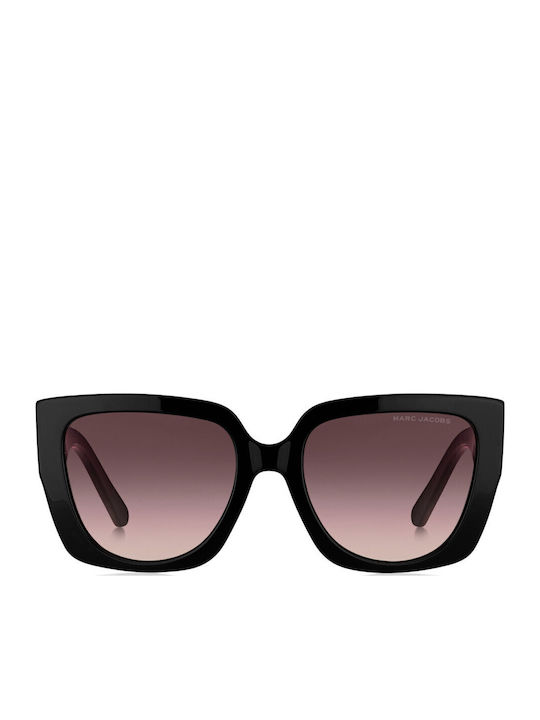 Marc Jacobs Women's Sunglasses with Black Horn-Rimmed Frame and Black Gradient Lenses MARC 687/S 807HA