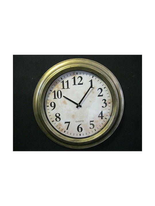 Epiplo-Fos Wall Clock Plastic Gold