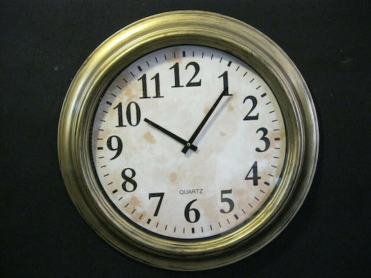 Epiplo-Fos Wanduhr Kunststoff Gold Ø59cm