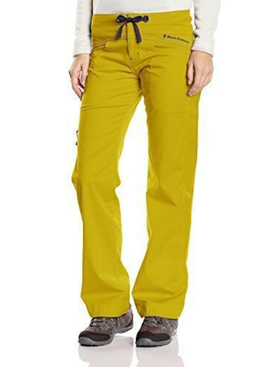 Black Diamond Credo Women's Climbing Long Trousers Yellow