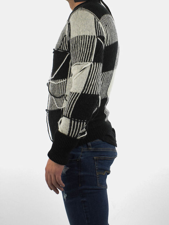 Tailor Made Knitwear Men's Long Sleeve Sweater BLACK/CREEN