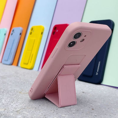 Wozinsky Kickstand Flexible Umschlag Rückseite Silikon Rosa (iPhone 13 Pro)