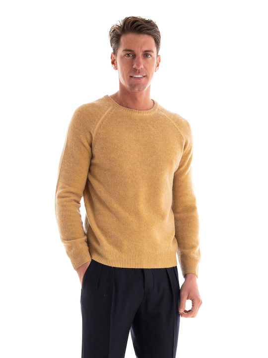 Paul Miranda Herren Langarm-Pullover Mustard