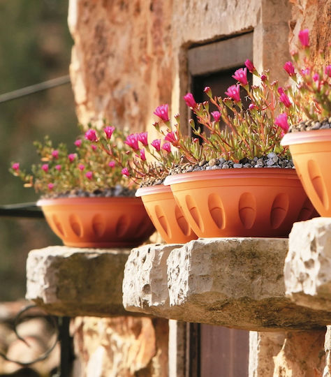 Bama Саксия Пластмаса Light Terracotta 60x60x36см.