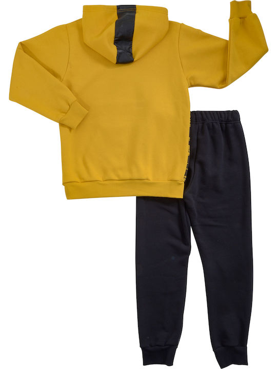 Frenzy Kids Sweatpants Set Mustard Black 2pcs