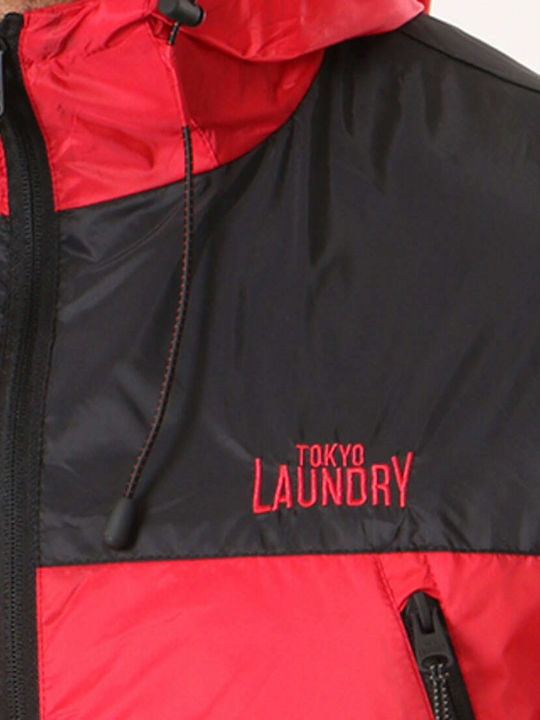 Tokyo Laundry Men's Winter Jacket Windproof Firebrick Red