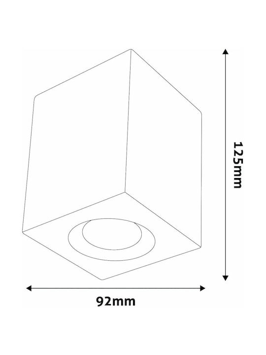 Avide Single Spot with Socket GU10 in White Color