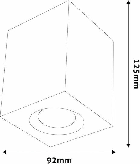 Avide Single Spot with Socket GU10 in White Color Avide Single Spot with Socket GU10 in White Color