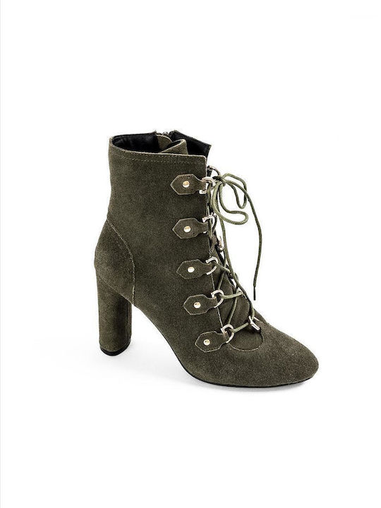 Favela Women's Leather Boots Khaki