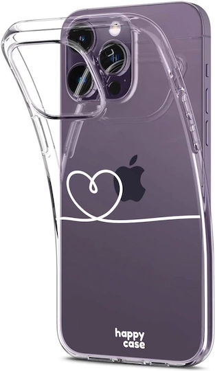 HappyCase Print Back Cover Σιλικόνης Διάφανο (iPhone 14 Pro)