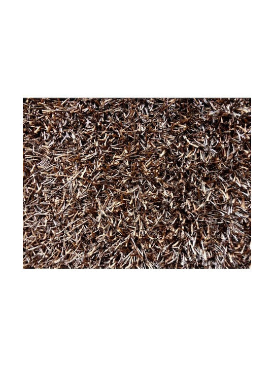 Rug Rectangular Shaggy Brown