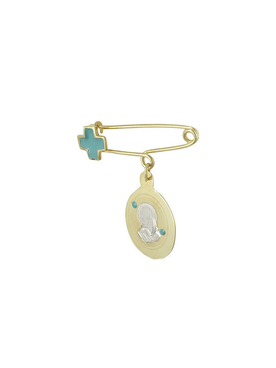 Kiriakos Gofas Child Safety Pin made of Gold 9K