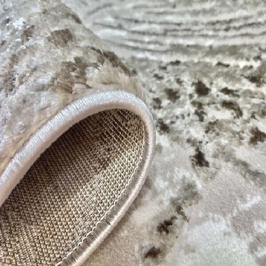 SpitiBazaar Teppich Rechteckig Synthetisch,Polyester/Cotton/Leather Beige
