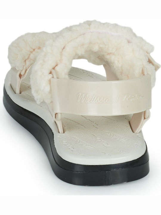 Flache Sandalen für Damen in Beige Farbe