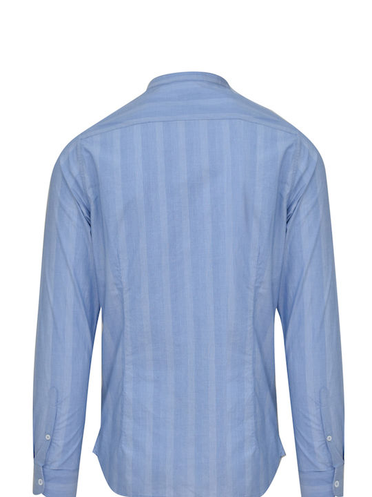 Dstrezzed Men's Shirt Long-sleeved Striped Blue