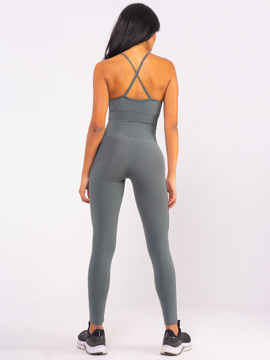 Women's Long Yoga Legging High Waisted Khaki