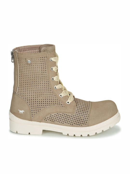 Stiefeletten Damen Beige