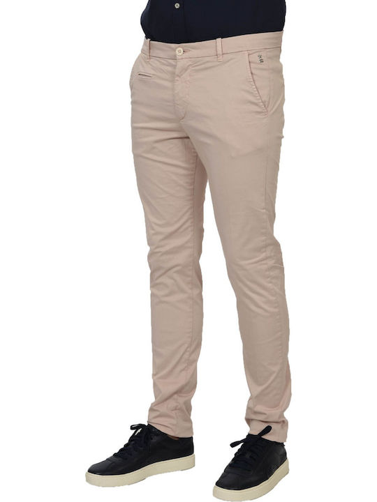 Uniform Jeans Pantalon Bărbătesc Chino Elastice cu Croială Slim ROZ