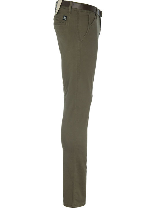 Trousers in Skinny Fit 10669/GRAPE LEAF GREEN