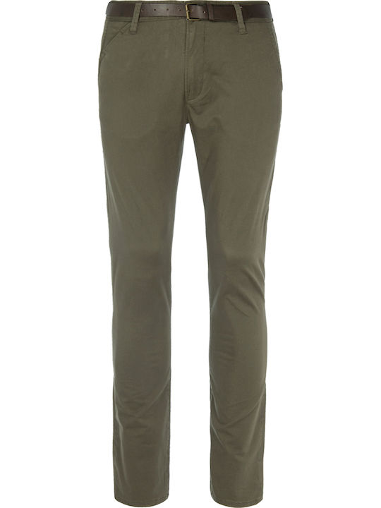 Trousers in Skinny Fit 10669/GRAPE LEAF GREEN
