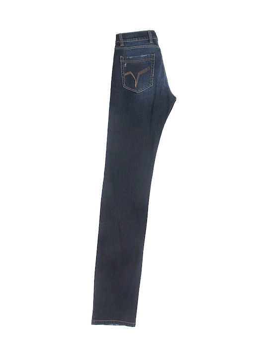 Men's Jeans Pants Elastic Blue