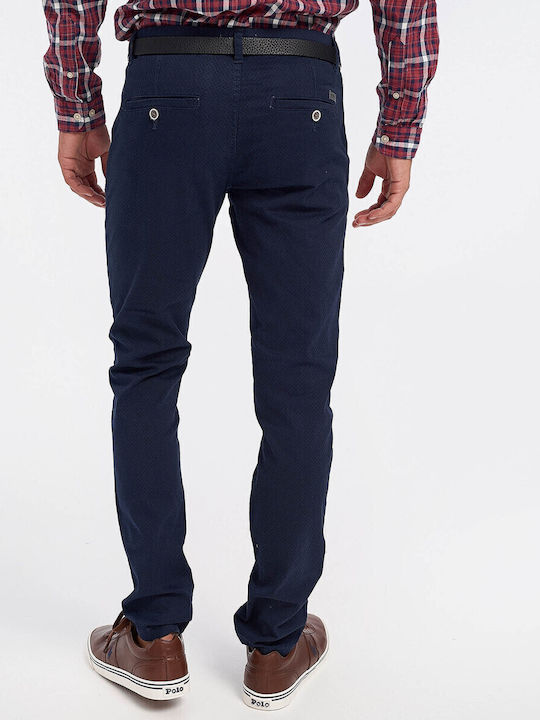 Trousers Chino Elastic in Slim Fit Blue