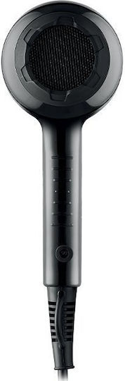 Life Boutique Noir Black Hotel Hair Dryer 2kW with Spiral Cable up to 180cm