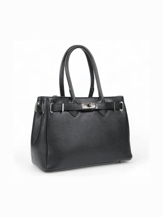 Passaggio Leather Leather Women's Bag Tote Handheld Black