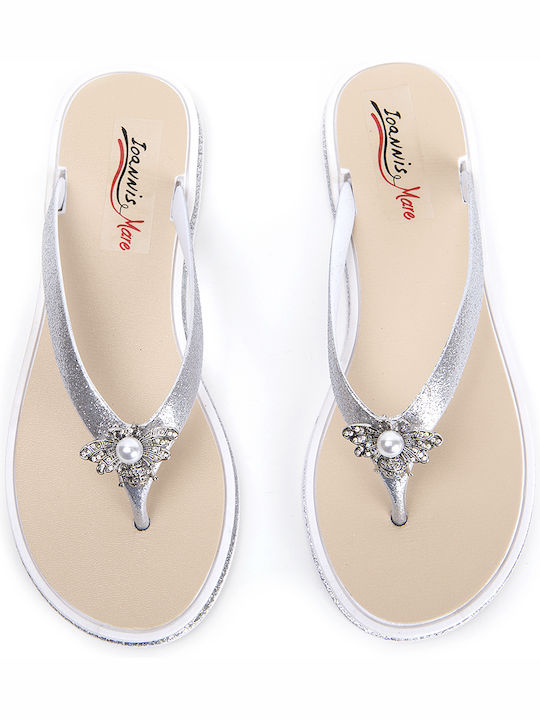 Keep Fred Women's Flip Flops Silver