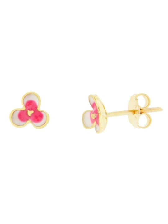 Xrisokosmima Kids Earrings Studs made of Gold 14K