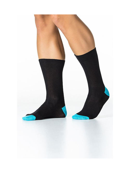 Inizio Men's Socks BLACK/TIRQUAISE