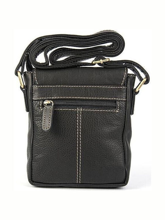 Herren Ledertasche Schulter / Crossbody Schwarz