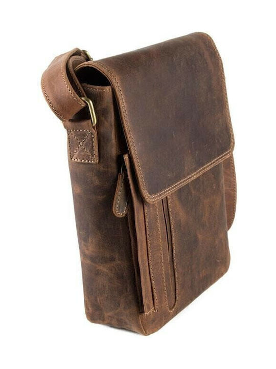 Leather Men's Shoulder / Crossbody Bag Brown