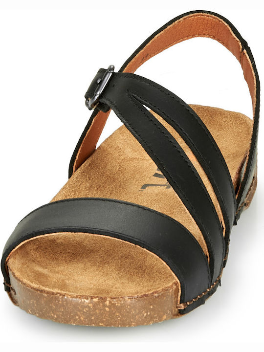Flache Sandalen für Damen in Schwarz Farbe