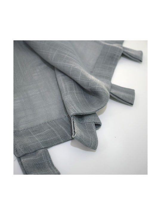 Window Curtain With Tab Top L-c Haltona Gray 60x120cm