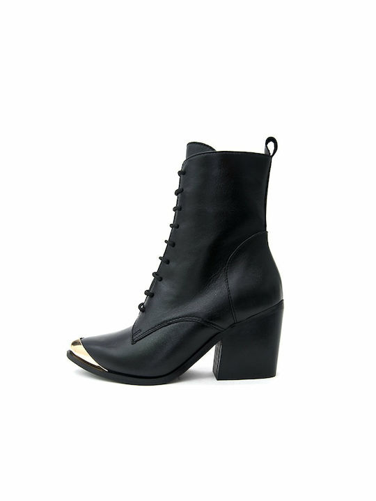 Makis Kotris Leather Women's Ankle Boots Black