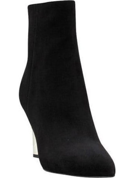 Zoe/01 Suede Γυναικεία Μποτάκια Μαύρα