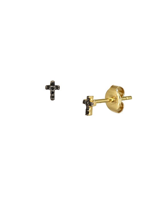 Earrings made of Gold 14K with Diamond