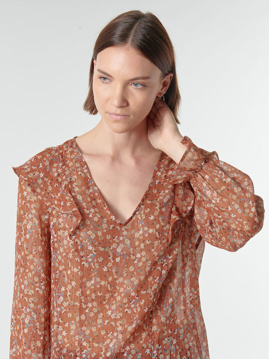 Damen Bluse mit 3/4 Ärmel Mehrfarbig