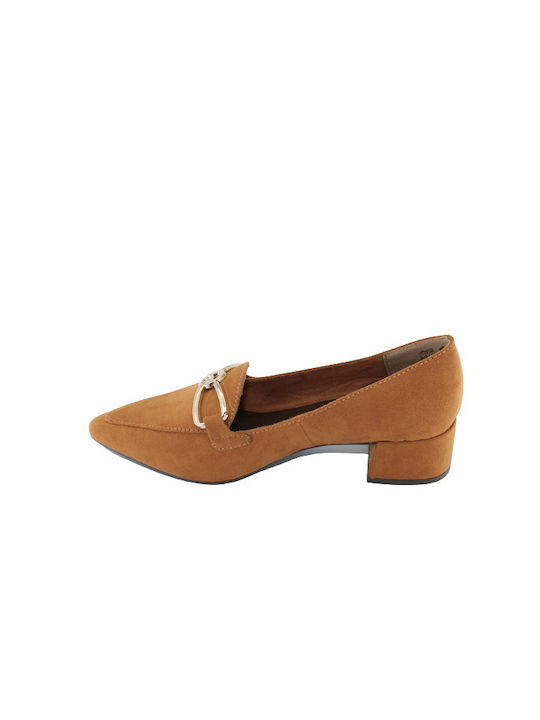 Marco Tozzi Suede Tabac Brown Low Heels