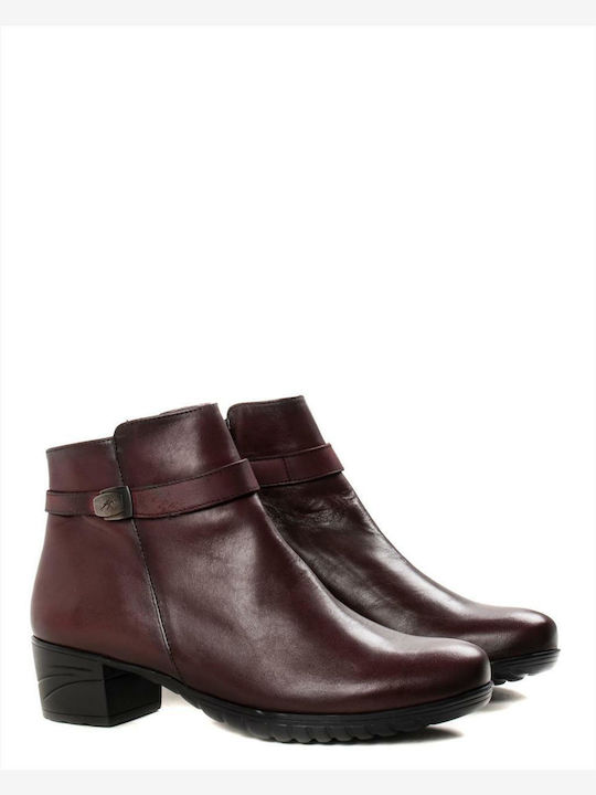 Fluchos Women's Leather Boots Burgundy