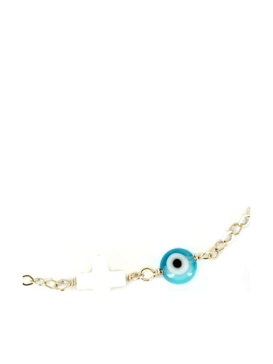 Kiriakos Gofas Kids Bracelet from Gold 9K with Stones