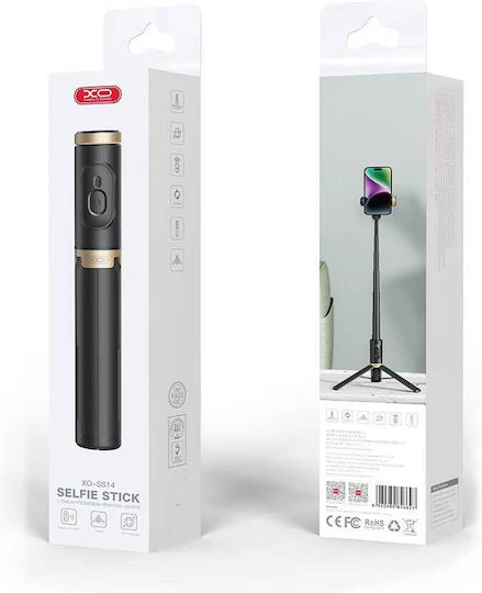 XO Ss14 Selfie Stick Τρίποδο Κινητού με Bluetooth Μαύρο