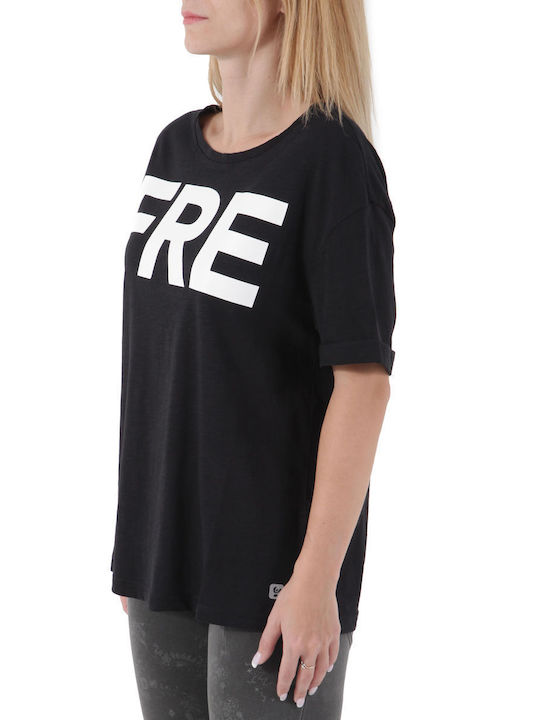 Freddy Women's Blouse Cotton Short Sleeve Black