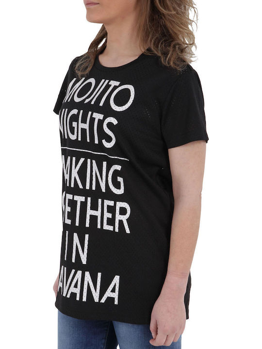 Silvian Heach T-Shirt Μαύρο (NERO).